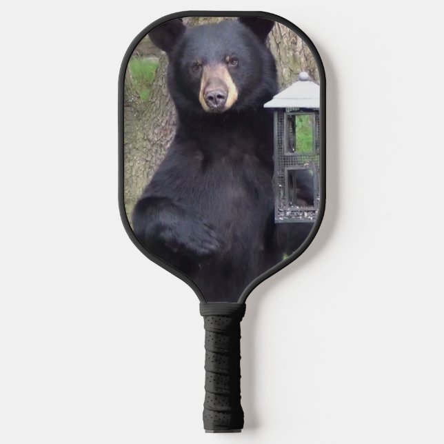 Schöner schwarzer Bär Pickleball Schläger (Vorderseite)