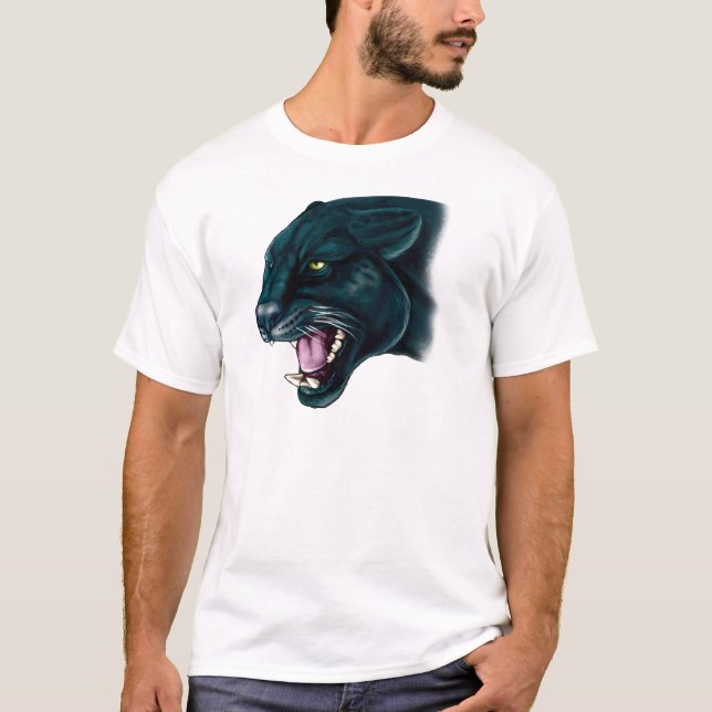 Schöner schwarzer Panther T-Shirt (Vorderseite)