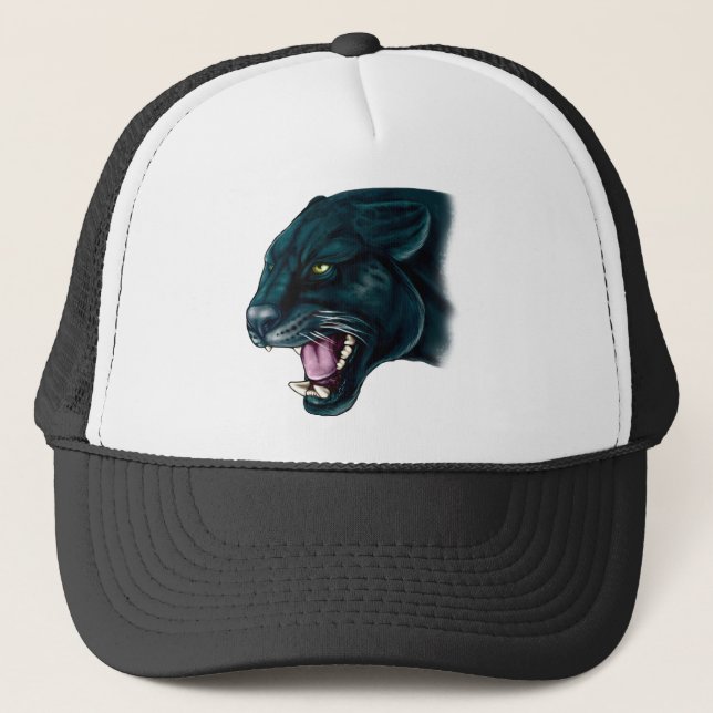 Schöner schwarzer Panther Truckerkappe (Vorderseite)