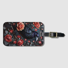 Schöner Schwarzer Rose Garten Gepäckanhänger