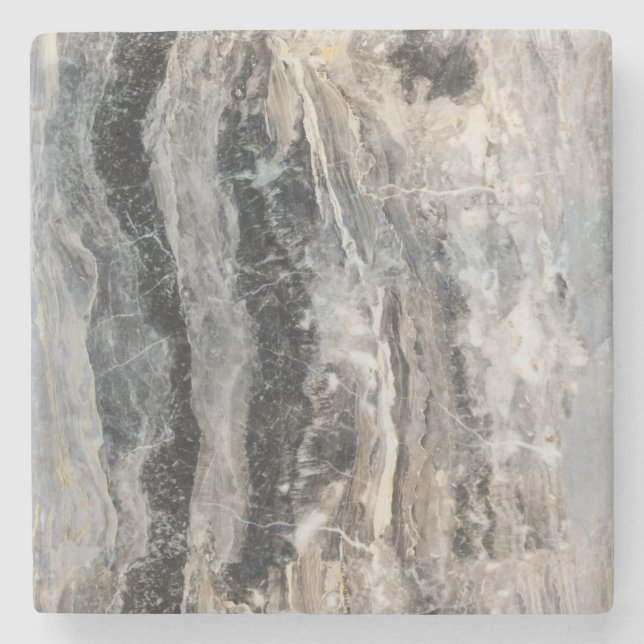 Schöner schwarzer u. Grau farbiger Steinuntersetzer (Vorderseite)