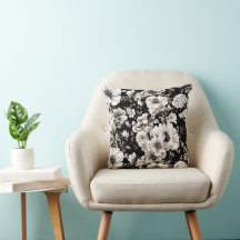 Schöner schwarzer und leichter Sepiaton floral