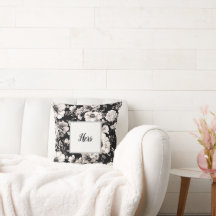 Schöner schwarzer und leichter Sepiaton floral