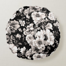 Schöner schwarzer und leichter Sepiaton floral