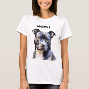 SCHÖNER SCHWARZER UND WEISSER PIT BULL TERRIER HUN T-Shirt