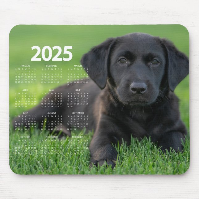 Schöner Schwarzkalender 2025 Mousepad (Vorne)