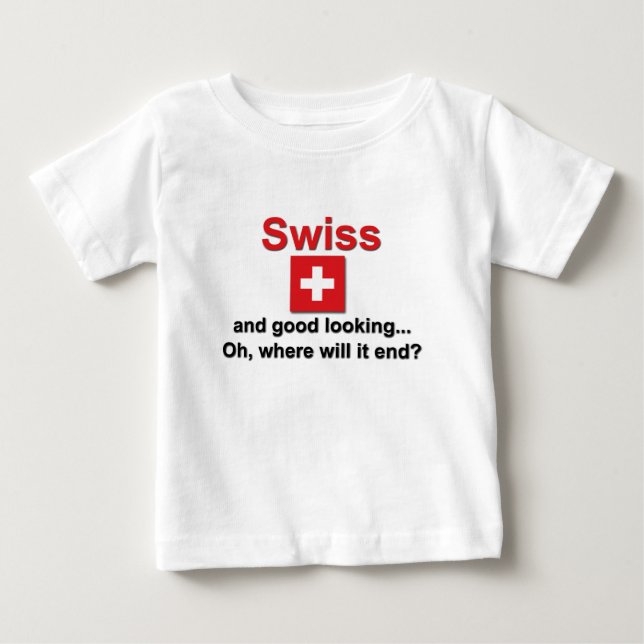 Schöner Schweizer Baby T-shirt (Vorderseite)