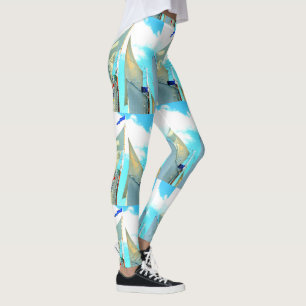 Schoner segelt blau leggings