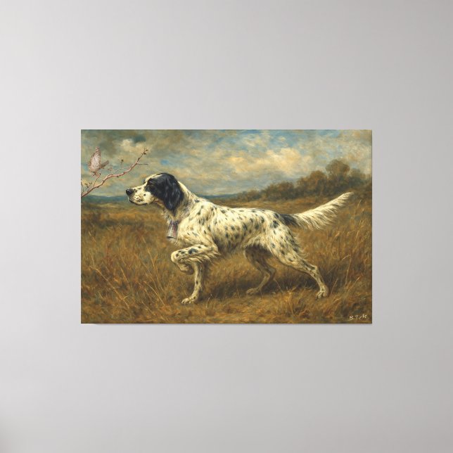 Schöner Setter, Kunst Leinwanddruck (Vorderseite)