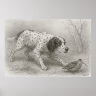 Schöner Setter, Kunst Poster