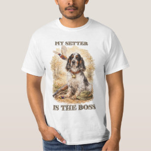 Schöner Setter mit Fasanen, Kunst T-Shirt