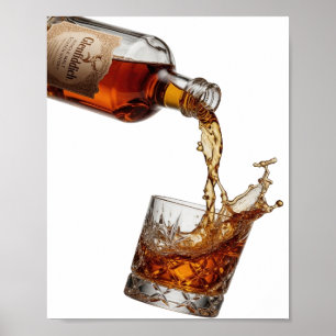 Schöner silberner GLENFIDDICH SINGLE MALT WHISKY Poster