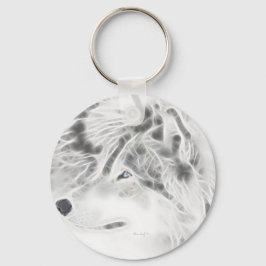 Schöner SilberWolf Schlüsselanhänger