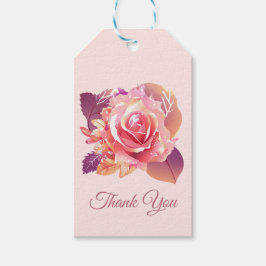 Schöner Single Pink Rose Geschenkanhänger