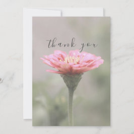 Schöner Single Rosa Blume Flat Danke Karte