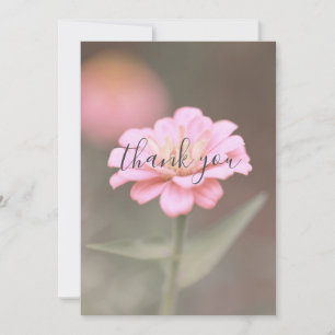 Schöner Single Rosa Blume Flat Danke Karte
