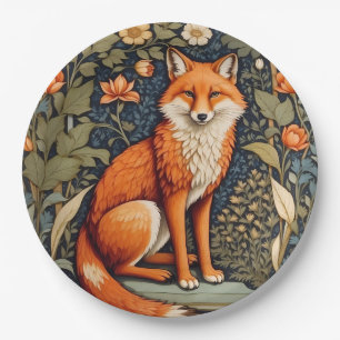 Schöner sitzender roter Fuchs, inspiriert von Will Pappteller