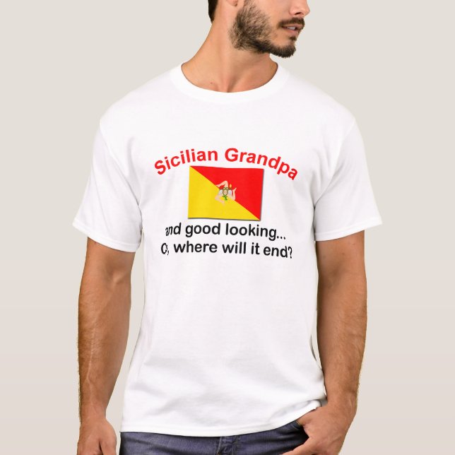Schöner sizilianischer Großvater T-Shirt (Vorderseite)