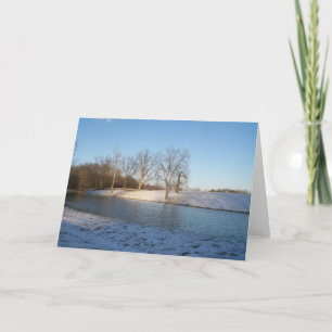 Schöner Snowy Lake Karte