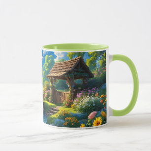 Schöner Sommer, bunte Illustration, Tasse