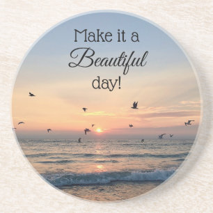 Schöner Sonnenaufgang Beach Untersetzer