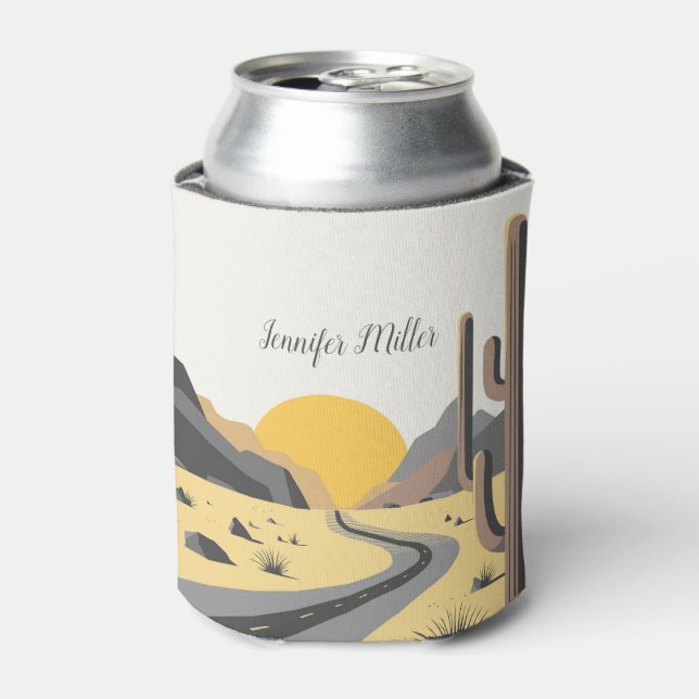 Schöner Sonnenaufgang der Wüste mit Bergsicht Dosenkühler (Kanne Vorderseite)