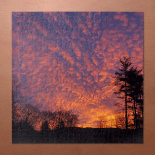 Schöner Sonnenaufgang Himmel mit Wolken Puzzle
