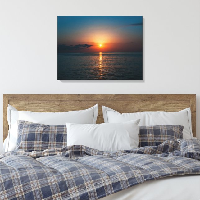 Schöner Sonnenuntergang am Meer. Batumi Georgia Leinwanddruck (Insitu (Schlafzimmer))