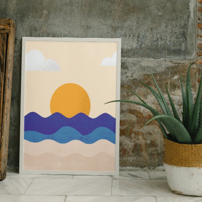 Schöner Sonnenuntergang am Meer Entspannen Poster (Von Creator hochgeladen)
