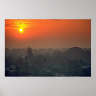 Schöner Sonnenuntergang: Bangkok, Thailand Poster