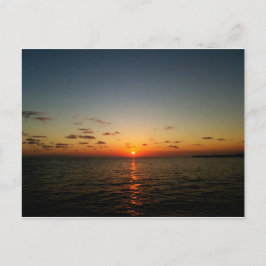 schöner Sonnenuntergang Gelb Orange Postkarte