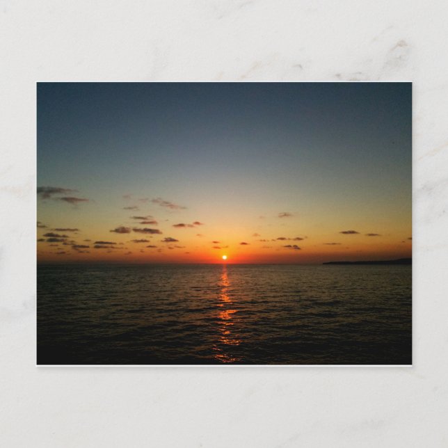 schöner Sonnenuntergang Gelb Orange Postkarte (Vorderseite)