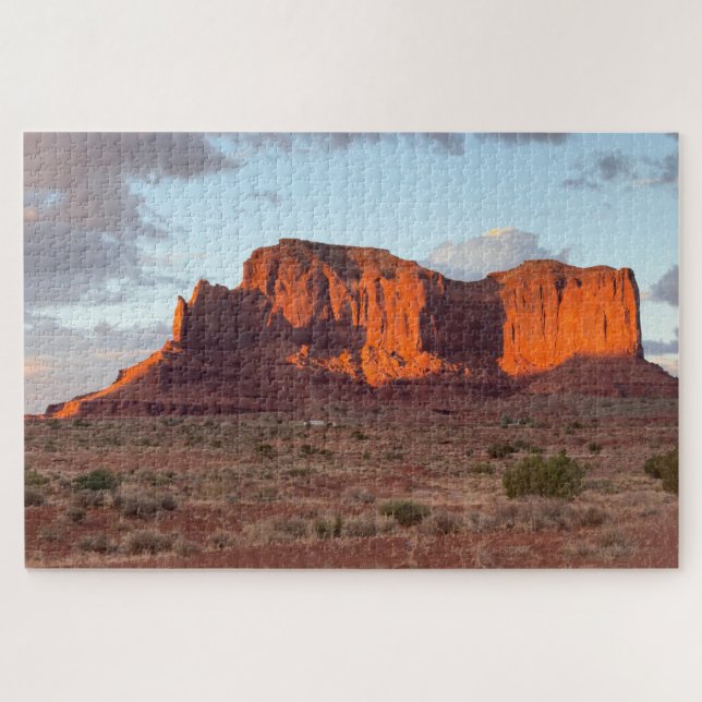 Schöner Sonnenuntergang im Monument Valley Puzzle (Horizontal)