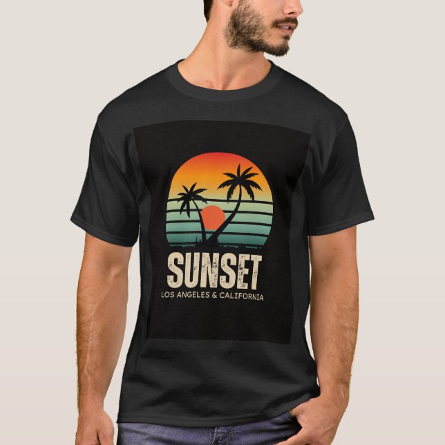 Schöner Sonnenuntergang in Los Angeles, Kalifornie T-Shirt (Vorderseite)