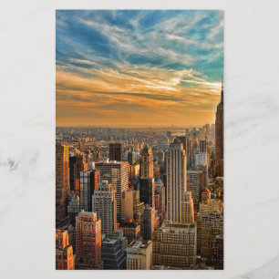 Schöner Sonnenuntergang in Manhattan, New York Cit