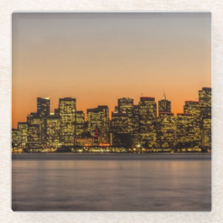 Schöner Sonnenuntergang in San Francisco Glasuntersetzer