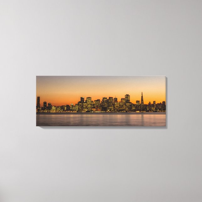 Schöner Sonnenuntergang in San Francisco Leinwanddruck (Vorderseite)