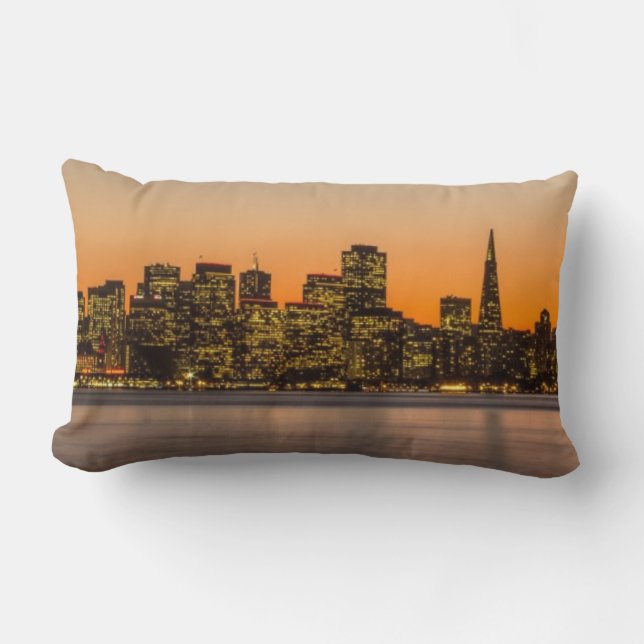 Schöner Sonnenuntergang in San Francisco Lendenkissen (Vorderseite)