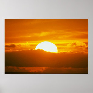 Schöner Sonnenuntergang: Moorea, äußerer Poster