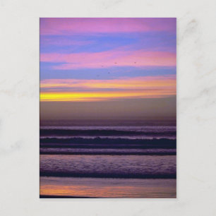 Schöner Sonnenuntergang: Pacific Beach, Kalifornie Postkarte