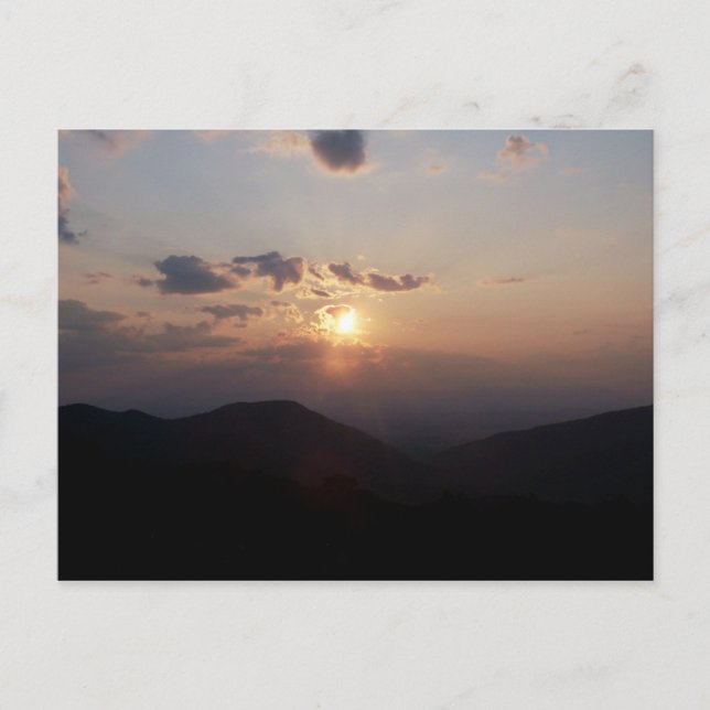 "Schöner Sonnenuntergang" Postkarte (Vorderseite)