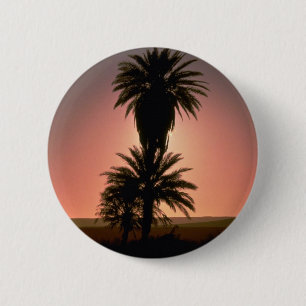 Schöner Sonnenuntergang: Sahara-Wüste, Algerien Button