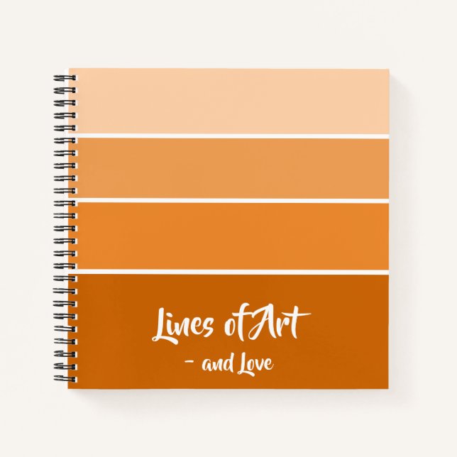 Schöner Sonnenuntergang - strahlend orangefarbenes Notizbuch (Vorderseite)