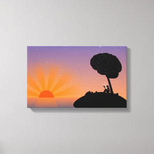Schöner Sonnenuntergang   Zazzle_Growshop. Leinwanddruck