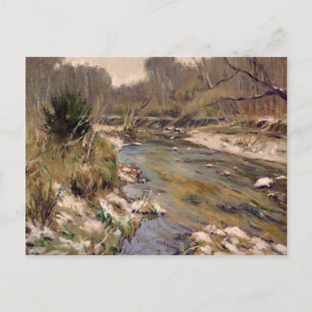 Schöner St. Louis Landkreis Kiefer Creek im Winter Postkarte (Vorderseite)