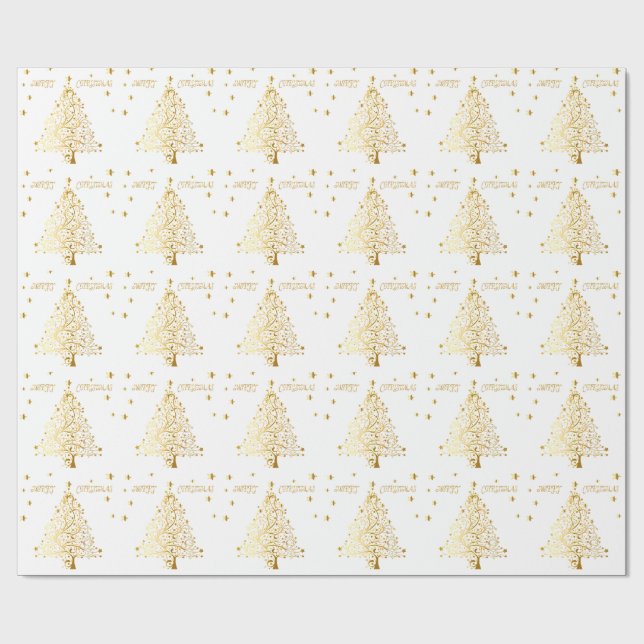 Schöner sternenklarer metallischer geschenkpapier (Flach)