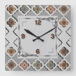 Schöner Stift Quadratische Wanduhr