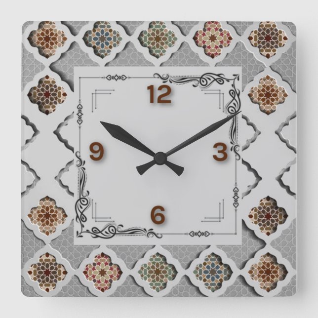 Schöner Stift Quadratische Wanduhr (Vorderseite)