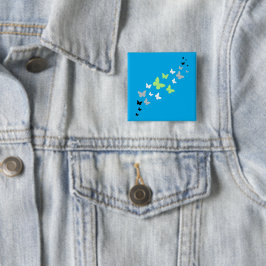 Schöner Stolz der Schmetterlingsagentur Button