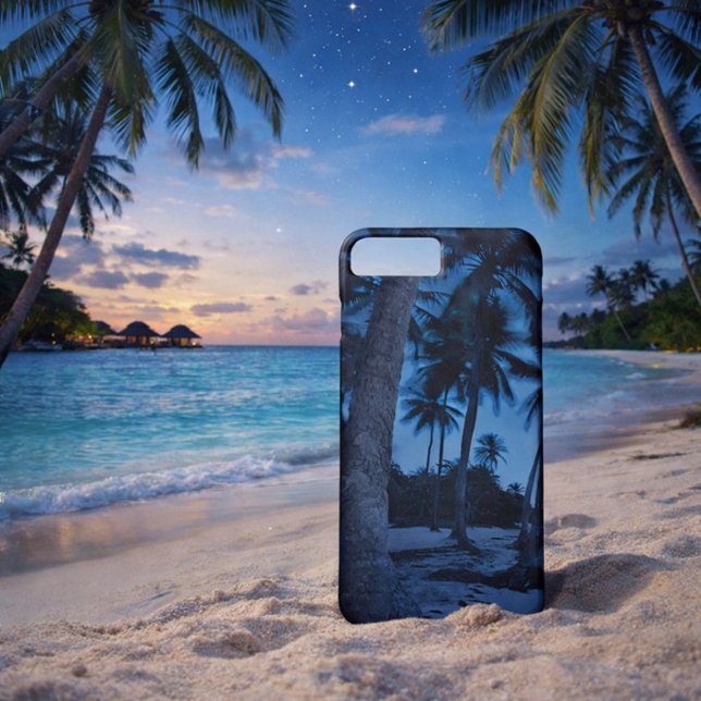 Schöner Strand Case-Mate iPhone Hülle ("For dreamers who find peace under the palms")